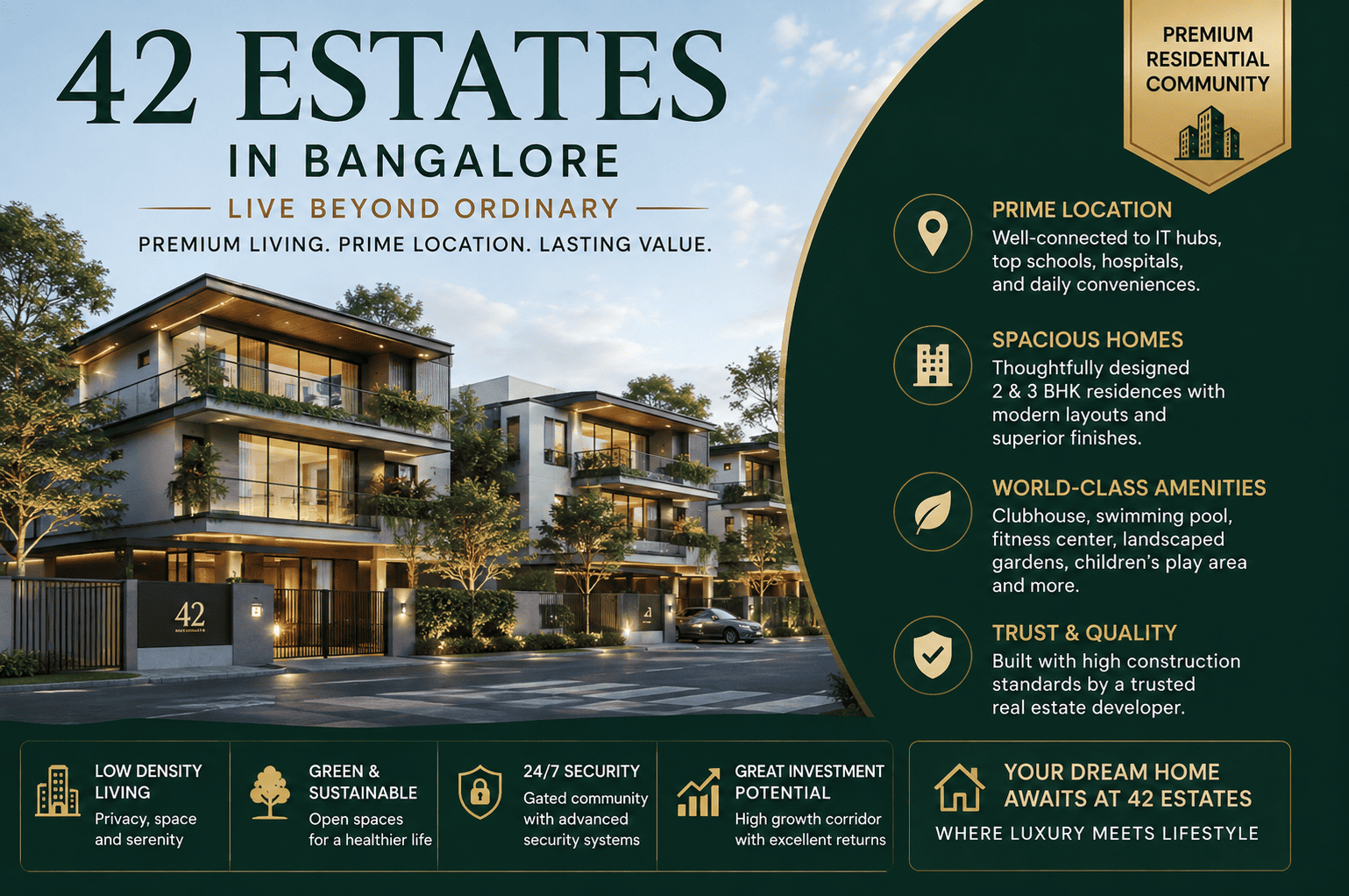 42 Estates Projects in Bangalore