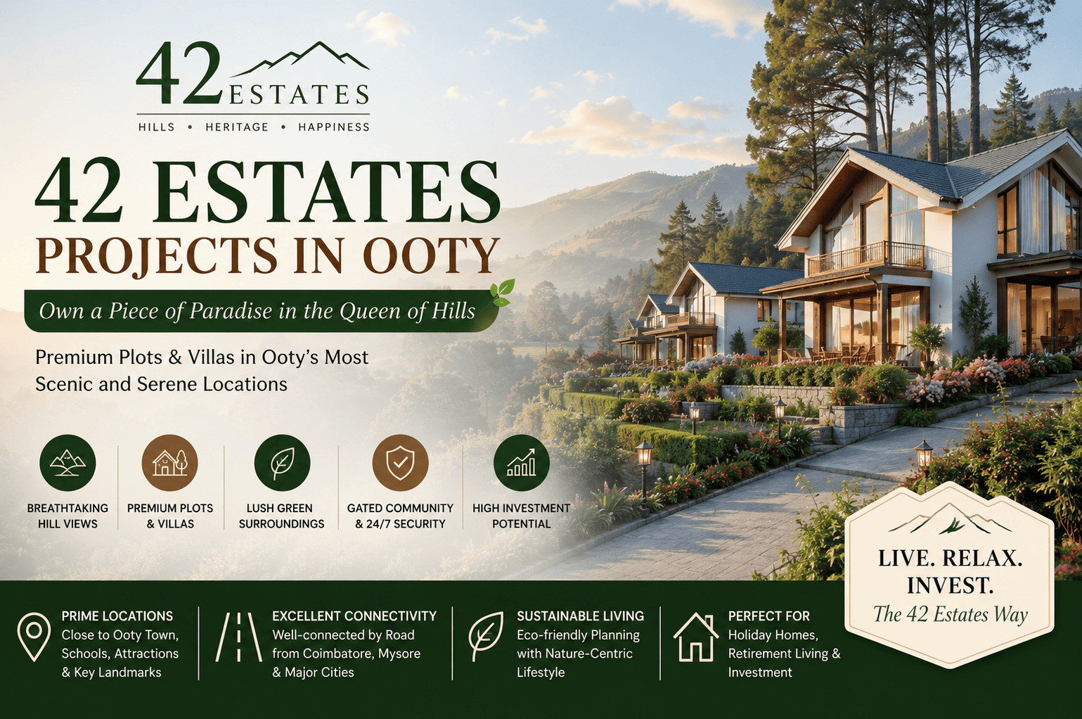 42 Estates Projects in Ooty