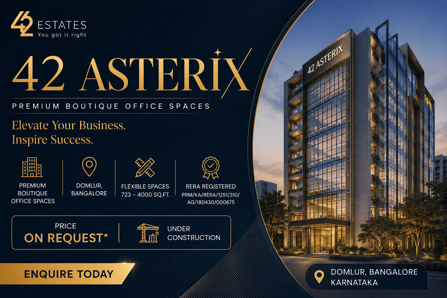 42 Asterix Office Spaces Bangalore - Premium Offices