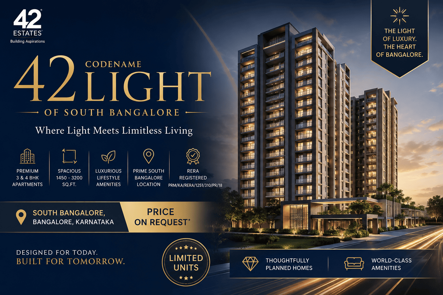 42 Codename Light of South Bangalore - Premium Apartments