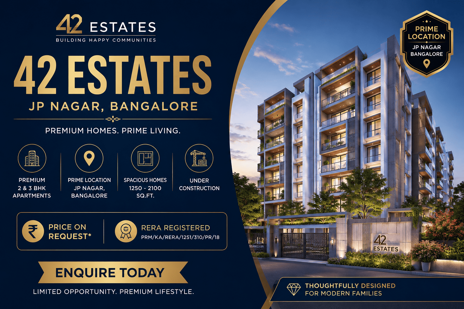 42 Estates JP Nagar Bangalore - Premium Apartments