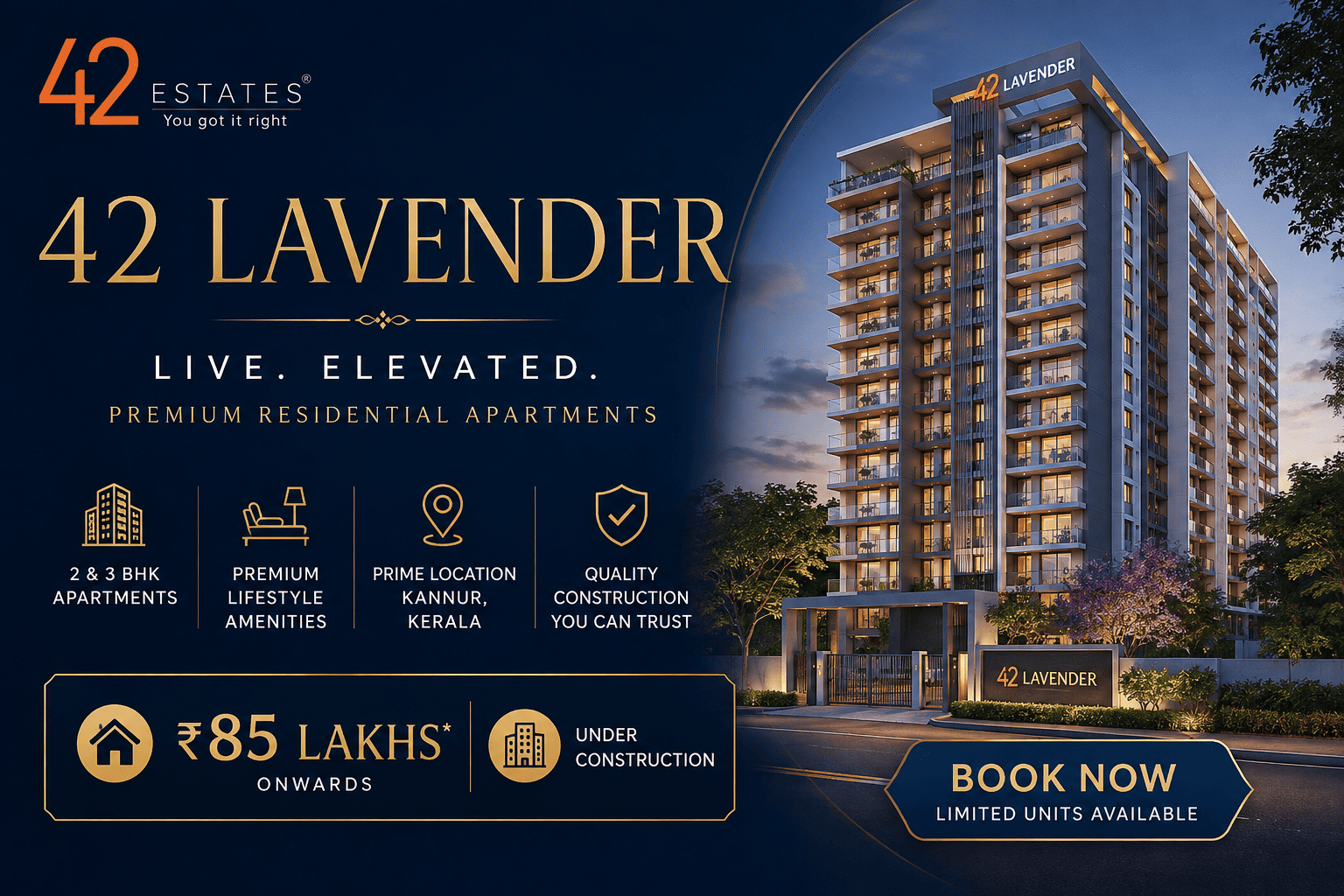 42 Lavender Kannur - Premium 2 & 3 BHK Apartments