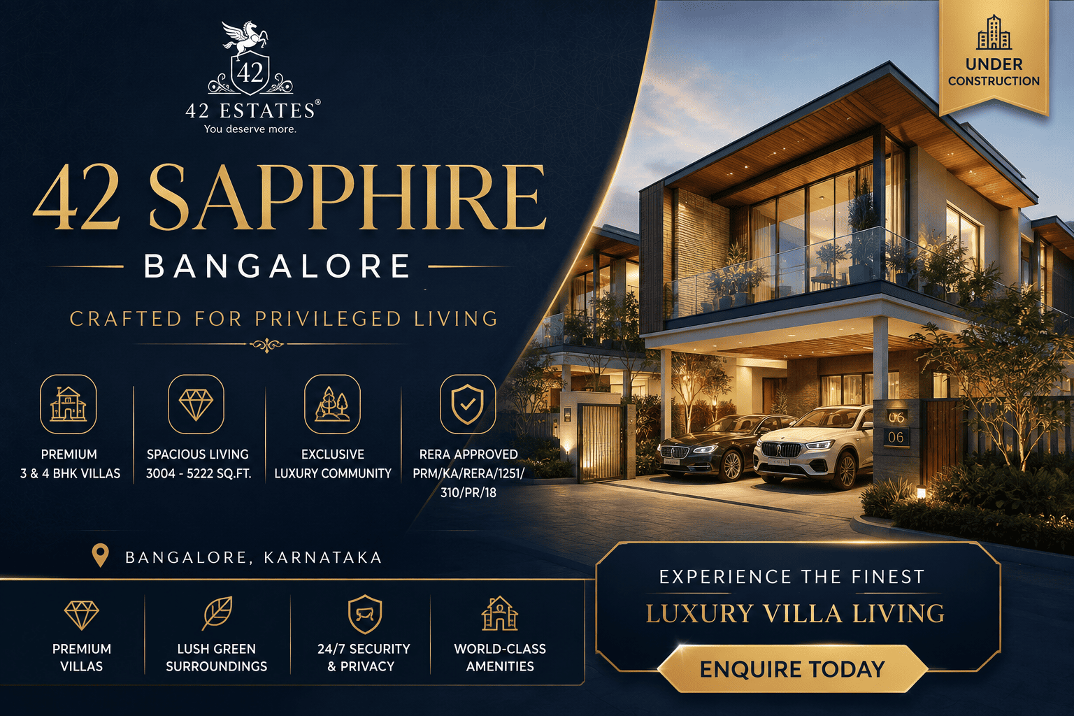 42 Sapphire Bangalore - Premium Villas